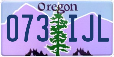 OR license plate 073IJL
