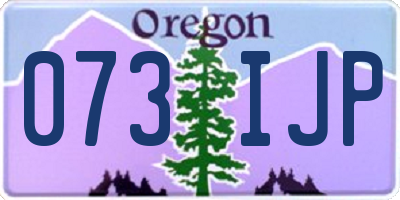 OR license plate 073IJP