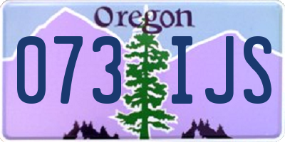 OR license plate 073IJS