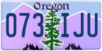 OR license plate 073IJU