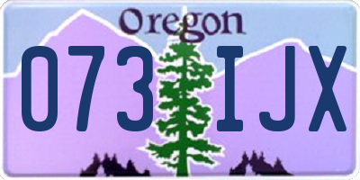OR license plate 073IJX