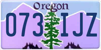 OR license plate 073IJZ
