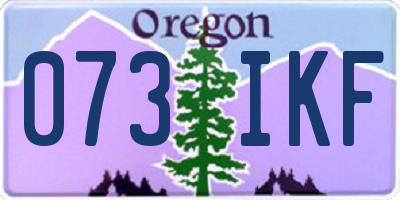 OR license plate 073IKF