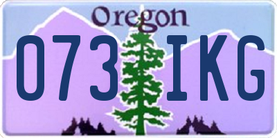 OR license plate 073IKG