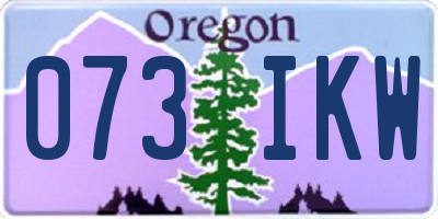 OR license plate 073IKW