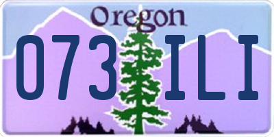 OR license plate 073ILI