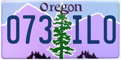 OR license plate 073ILO