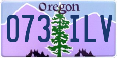 OR license plate 073ILV