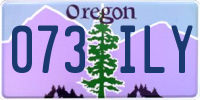 OR license plate 073ILY