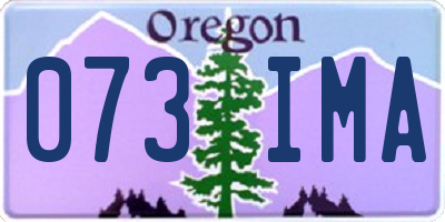 OR license plate 073IMA