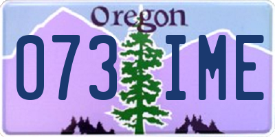 OR license plate 073IME