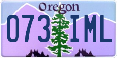 OR license plate 073IML