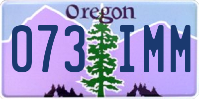 OR license plate 073IMM