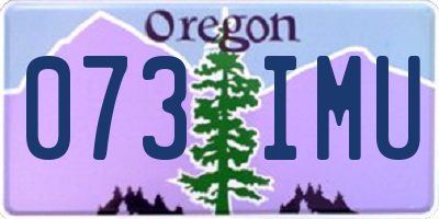 OR license plate 073IMU