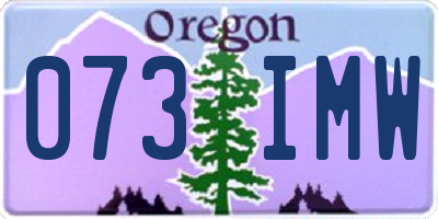 OR license plate 073IMW