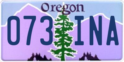 OR license plate 073INA
