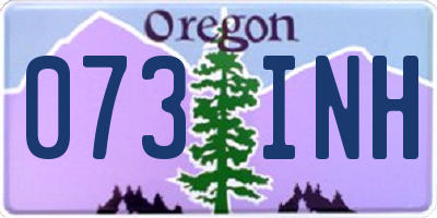OR license plate 073INH