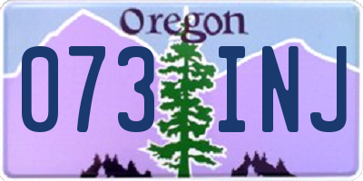 OR license plate 073INJ