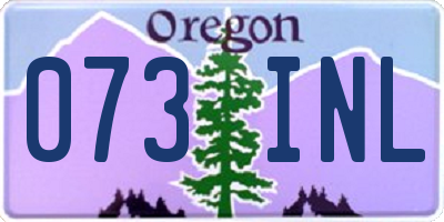 OR license plate 073INL