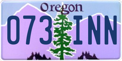 OR license plate 073INN