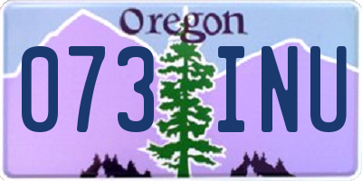 OR license plate 073INU