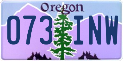 OR license plate 073INW