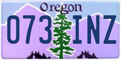 OR license plate 073INZ