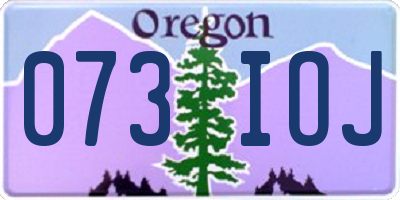 OR license plate 073IOJ