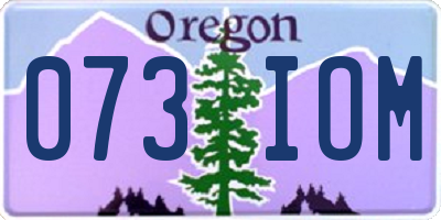 OR license plate 073IOM