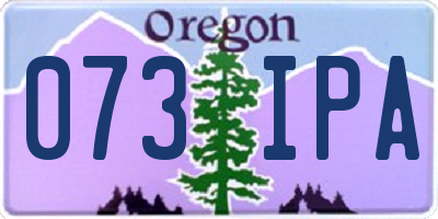 OR license plate 073IPA