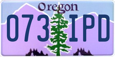 OR license plate 073IPD