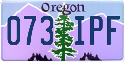 OR license plate 073IPF