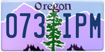 OR license plate 073IPM