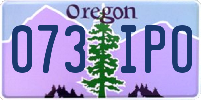 OR license plate 073IPO