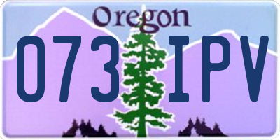 OR license plate 073IPV