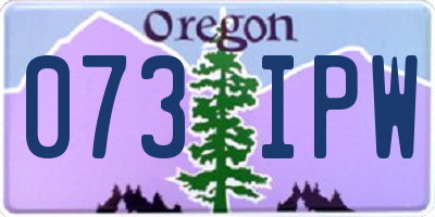 OR license plate 073IPW