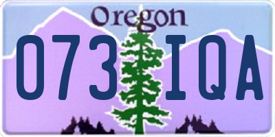 OR license plate 073IQA