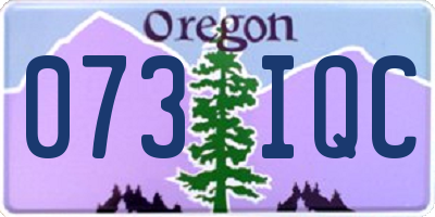 OR license plate 073IQC