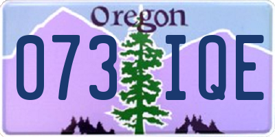 OR license plate 073IQE