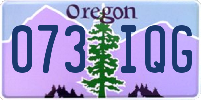 OR license plate 073IQG