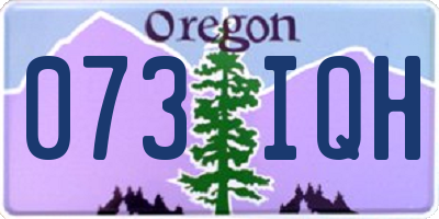 OR license plate 073IQH