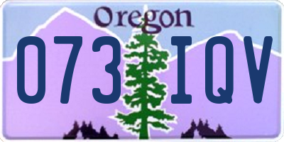 OR license plate 073IQV