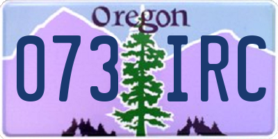 OR license plate 073IRC