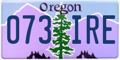 OR license plate 073IRE