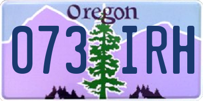 OR license plate 073IRH