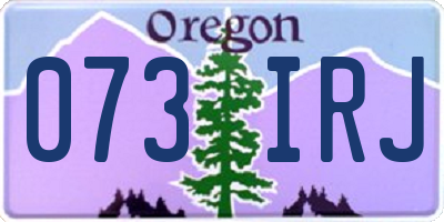 OR license plate 073IRJ