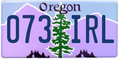 OR license plate 073IRL