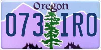 OR license plate 073IRO
