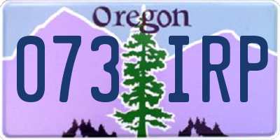 OR license plate 073IRP