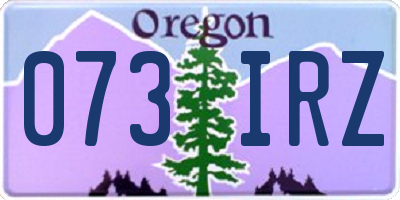 OR license plate 073IRZ